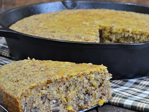 Thanksgiving Skillet Pecan Cornbread