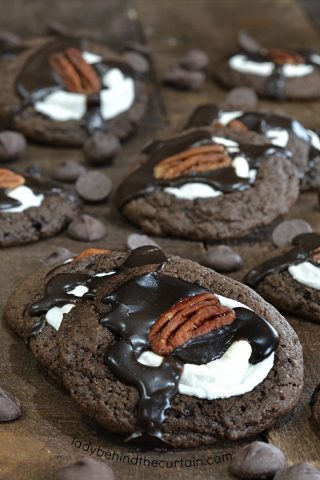 Dark Chocolate Marshmallow Cookies