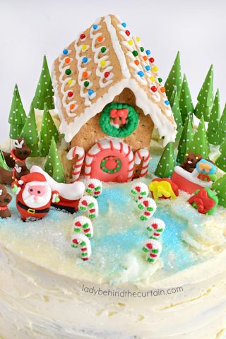 Gingerbread Winter Wonderland Cake