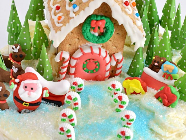 Gingerbread Winter Wonderland Cake