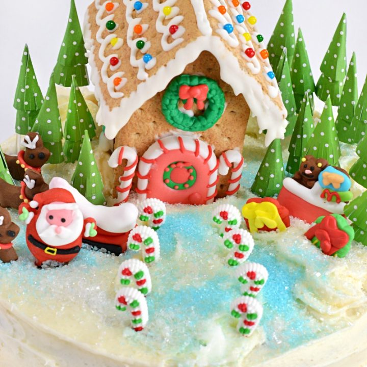 Gingerbread Winter Wonderland Cake