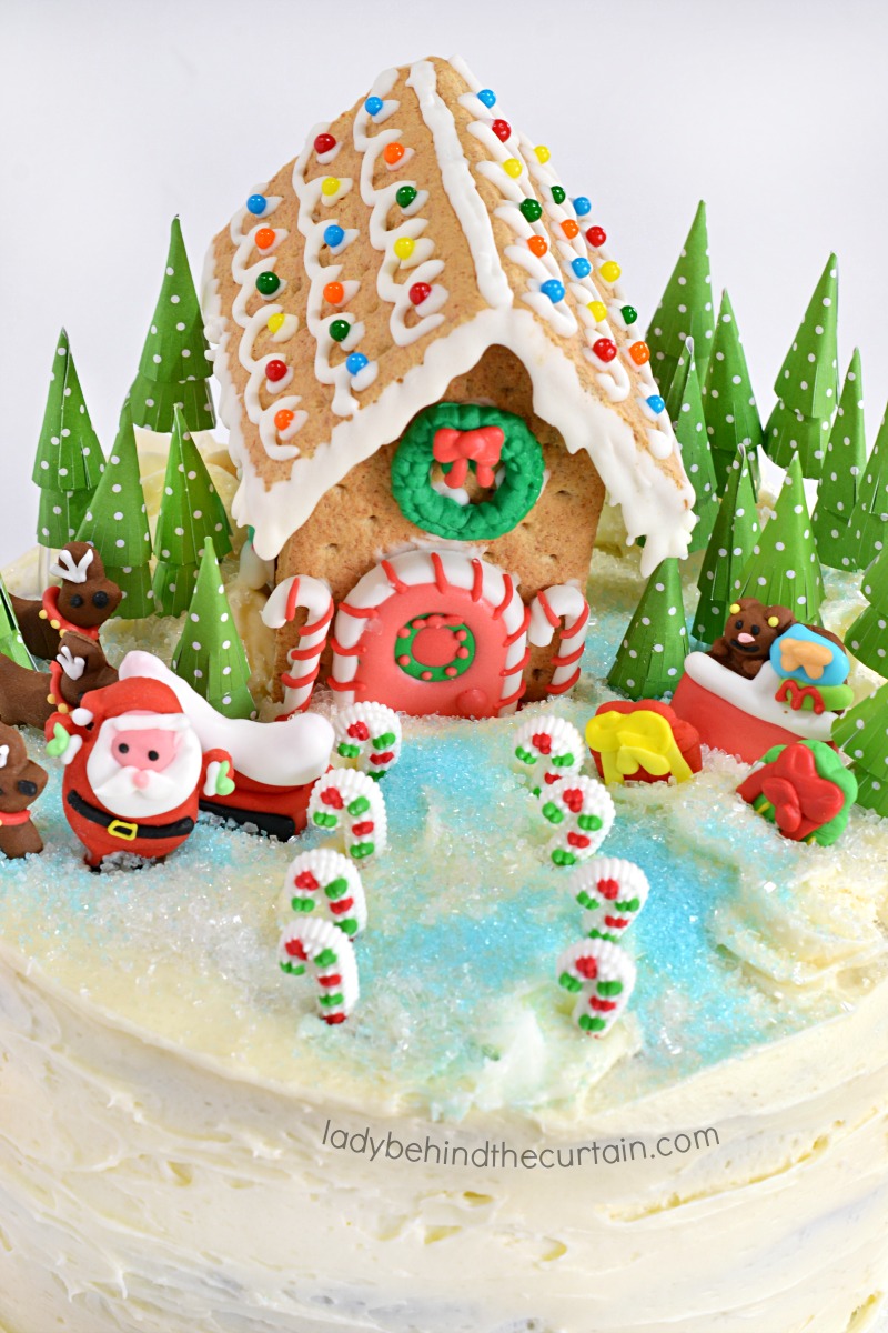 Gingerbread Winter Wonderland Cake