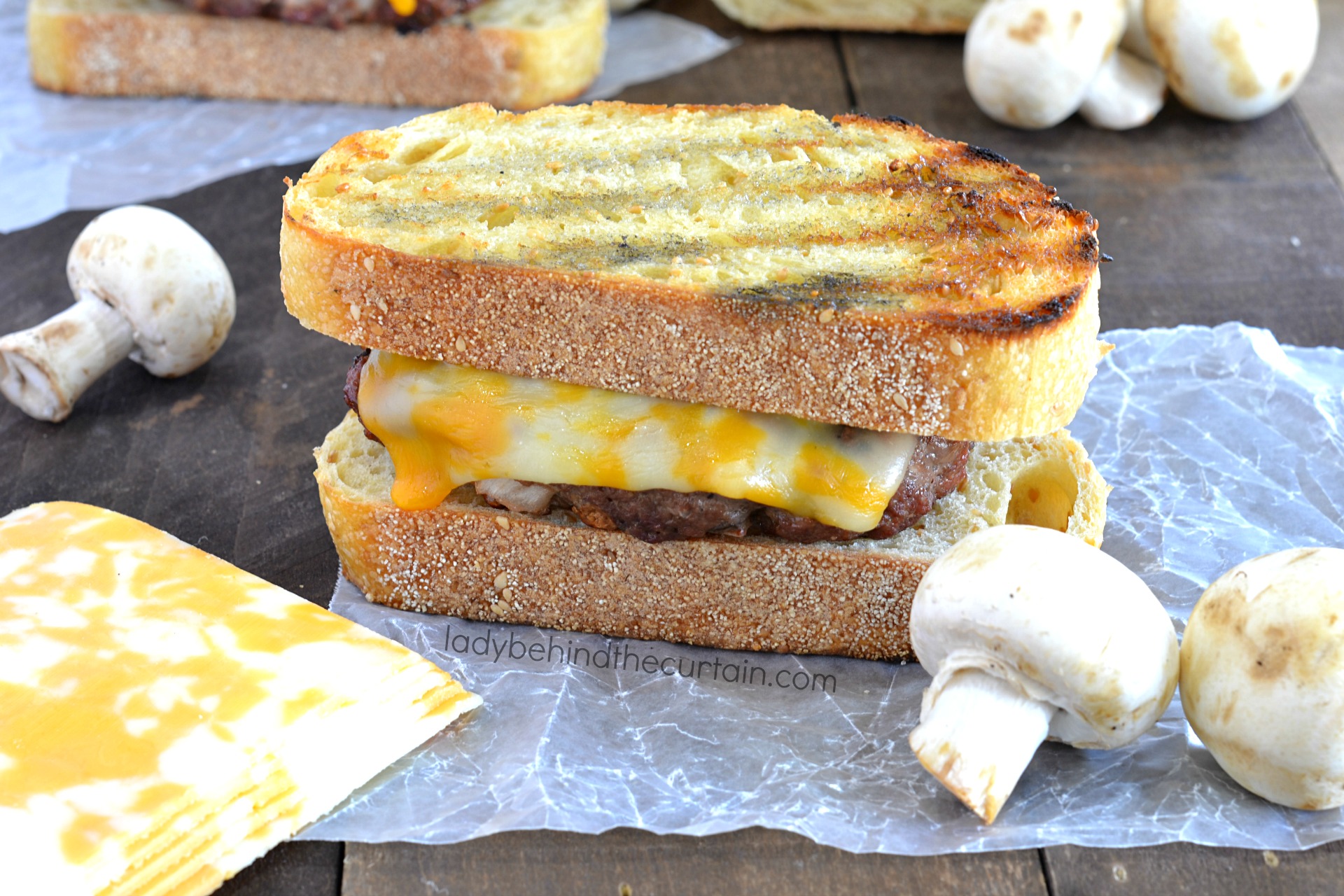 Grilled Cheddar Burgers