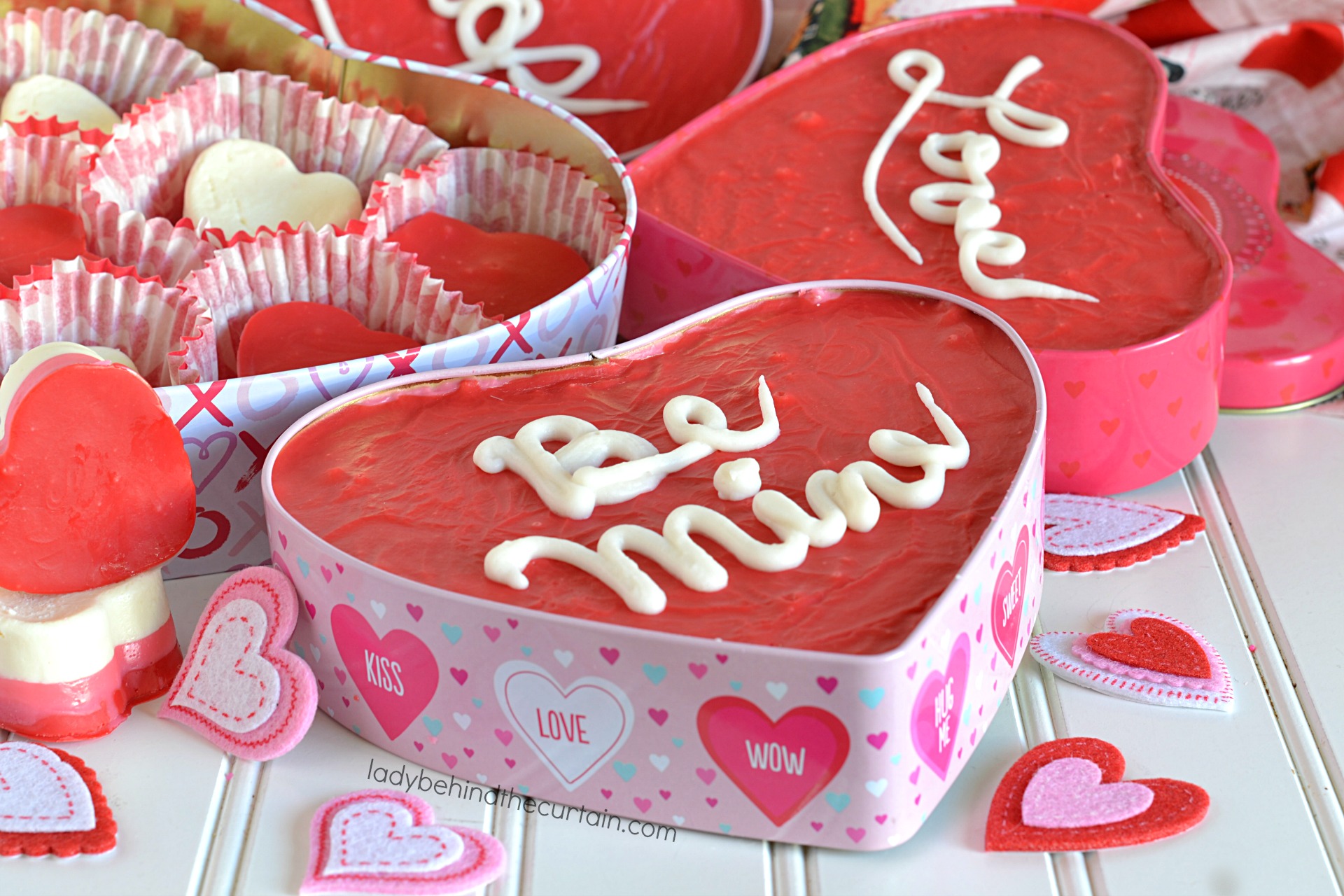 Conversation Heart Marshmallow Cherry Valentine's Day Fudge