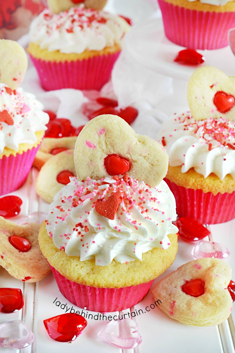 Strawberry Cream Filled Valentine's Day Party Cupcakes