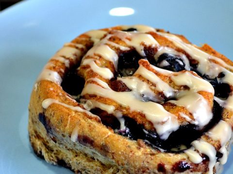 Blueberry Wheat Cinnamon Rolls