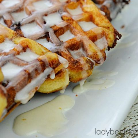 Cinnamon Roll Waffles 