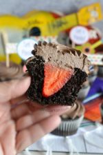 Dark Chocolate Strawberry Cupcakes