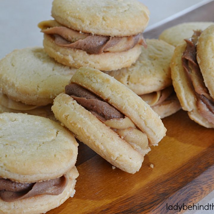 Easy Chocolate Cookie Butter Swirl Sandwich Cookies
