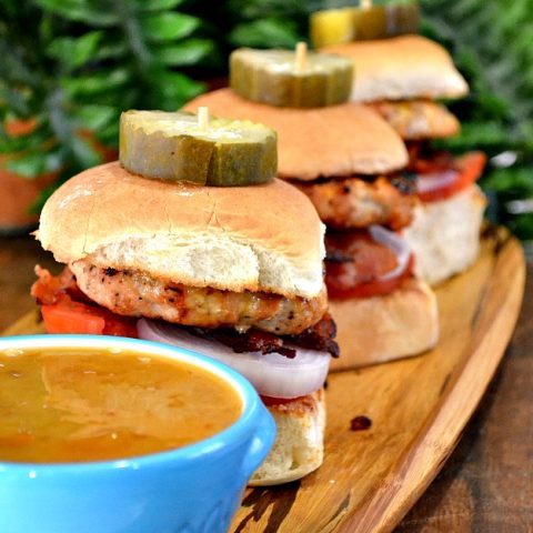 Peach Chicken Sliders