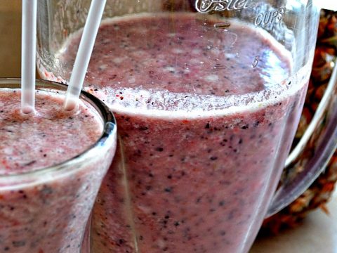Image for Pineapple, Strawberry & Blueberry Protein Smoothie