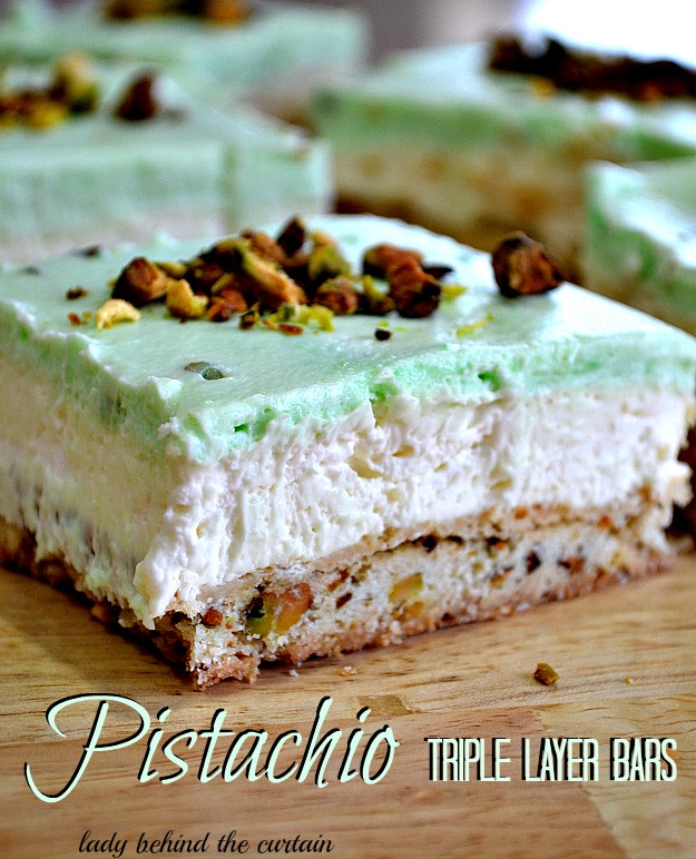 Pistachio Triple Layer Bars