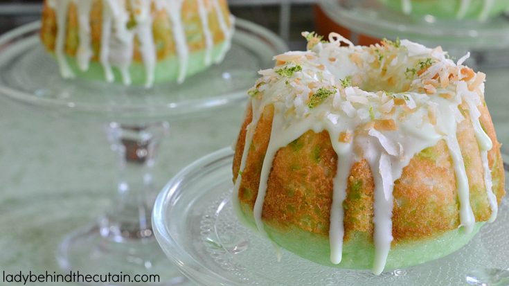 Mini Coconut Lime Bundt Cakes