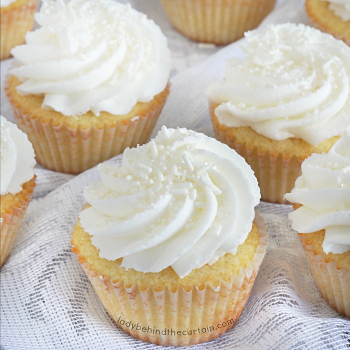 Classic White Cake Wedding Cupcakes