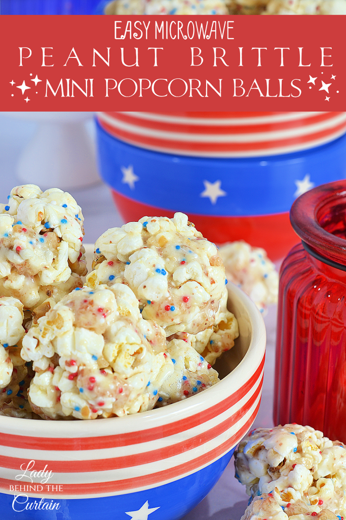Easy Microwave Peanut Brittle Mini Popcorn Balls