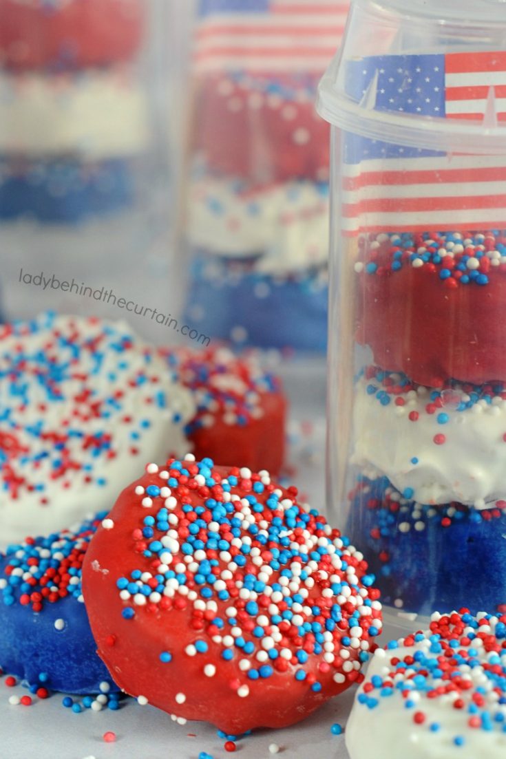 Patriotic Rice Krispie Poppers
