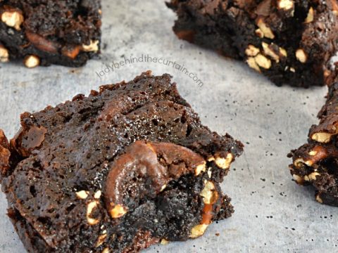 Semi Homemade Salted Caramel Brownies
