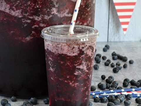 Sparkling Blueberry Slush Punch