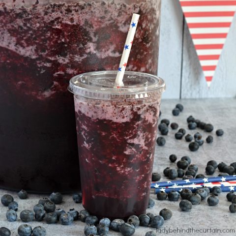 Sparkling Blueberry Slush Punch