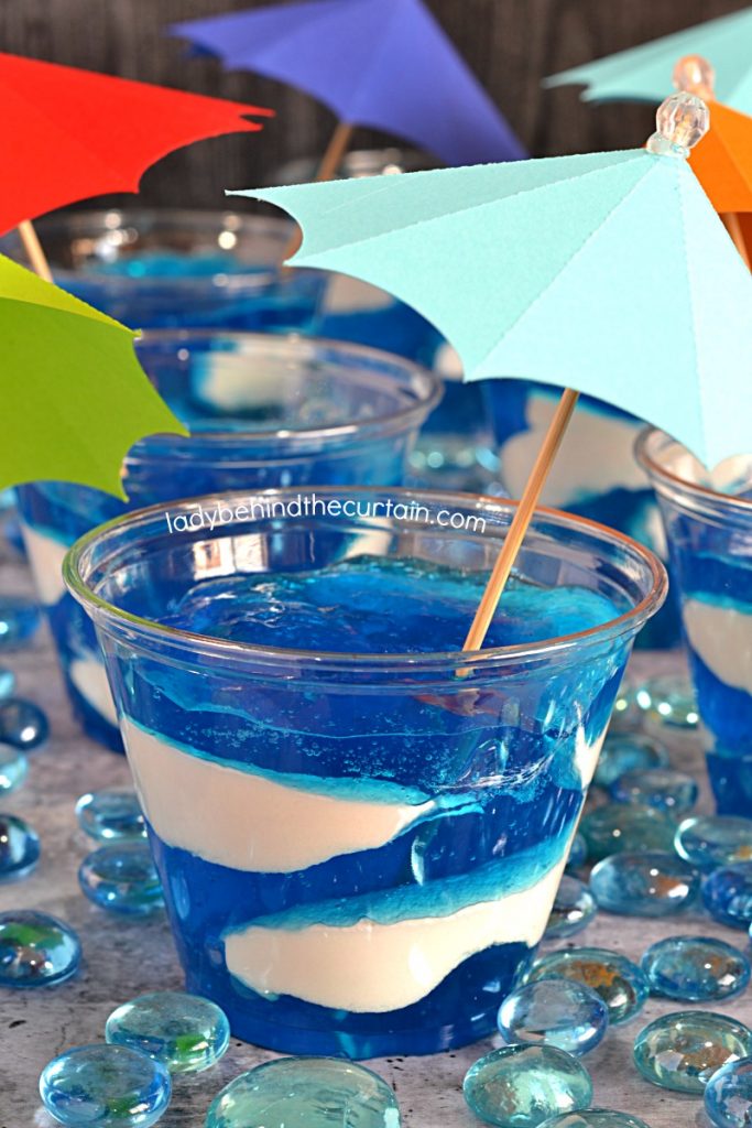 Blueberry Cream Pool Water Jello Cup