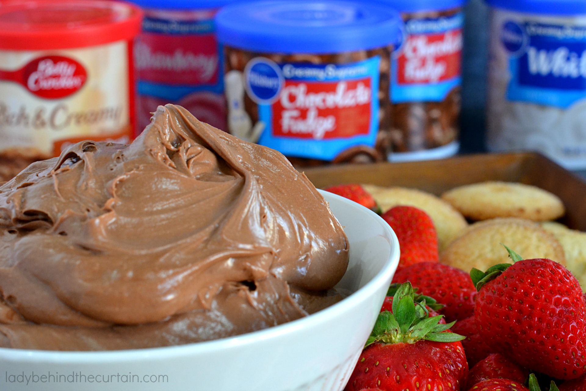 Canned Frosting Chocolate Fruit Dip