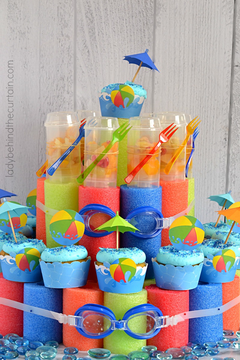 Pool Noodle Cupcake Stand