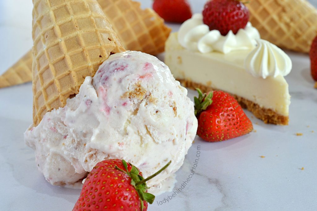 Fresh Strawberry Cheesecake Ice Cream