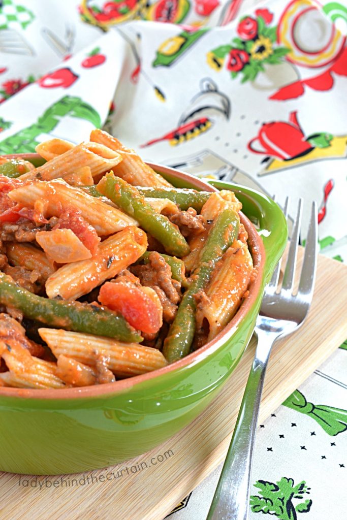 Light Red Pepper and Beef Pasta