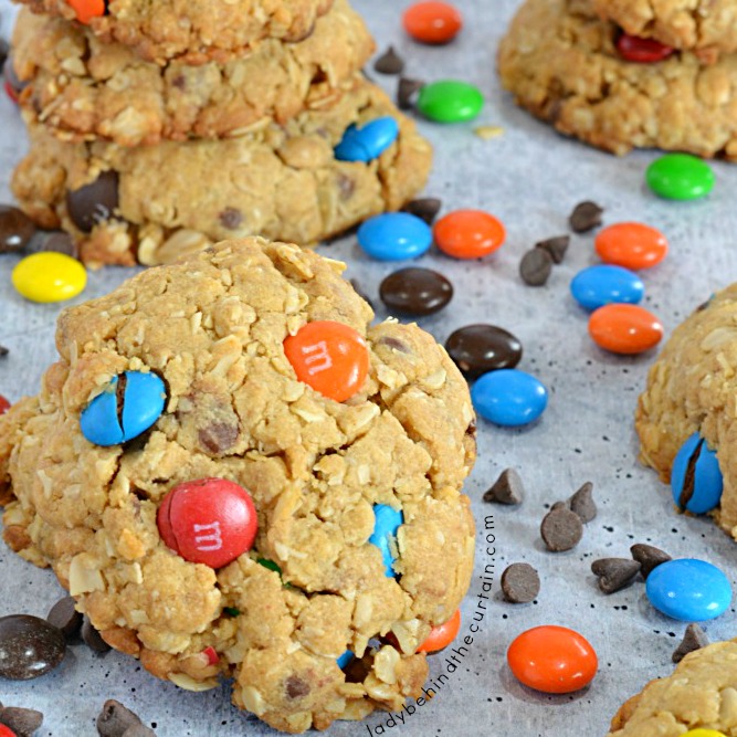 Peanut Butter Oatmeal Monster Cookies