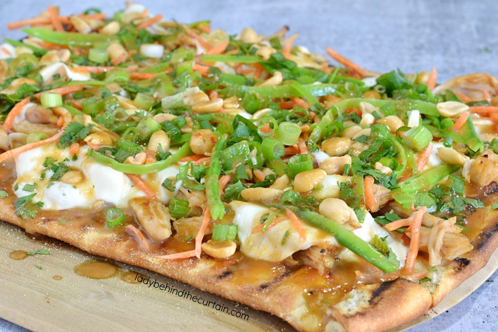 Semi Homemade Grilled Pad Thai Pizza