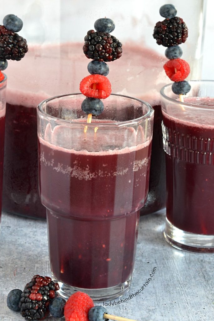 Sparkling Triple Berry Slush Punch