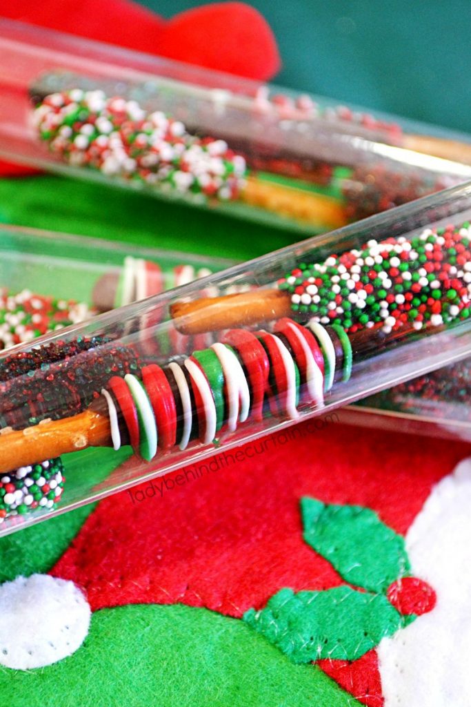 Mini Holiday Pretzel Stick Stocking Stuffer