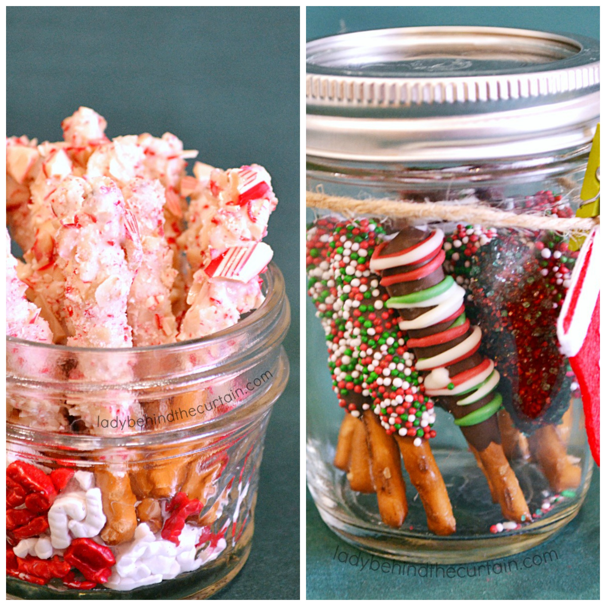 Mini Holiday Pretzel Stick Stocking Stuffers