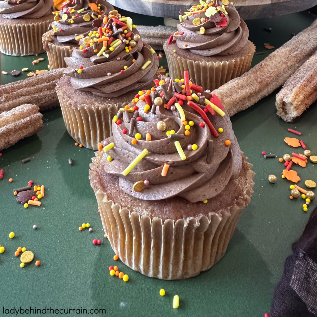 Pumpkin Churro Cupcakes