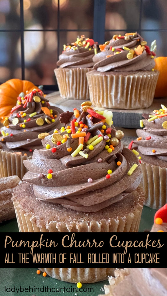 Pumpkin Churro Cupcakes