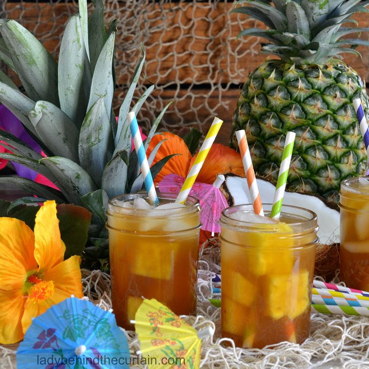 All Natural Pineapple Coconut Iced Tea