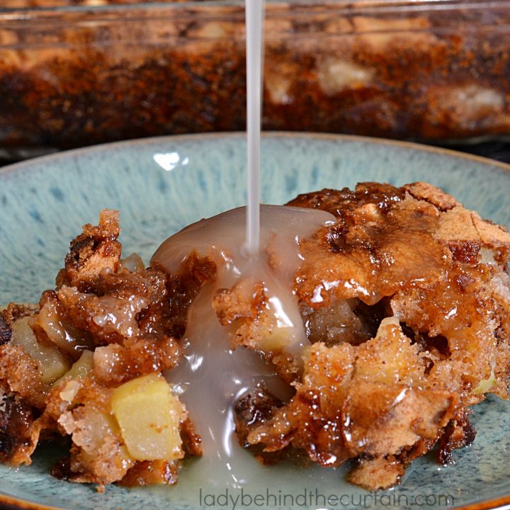 Apple Nut Cake with Hot Rum Sauce