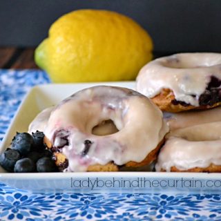 Baked Lemon Blueberry Donuts