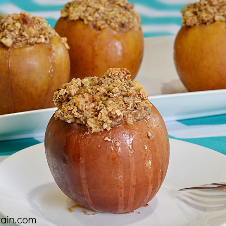 Baked Oatmeal Filled Apples