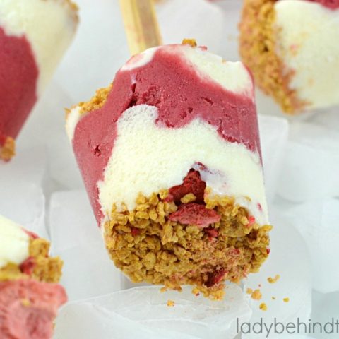 Berry Cream Crunch Pops