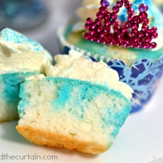 Blueberry Jello Poke Cupcakes