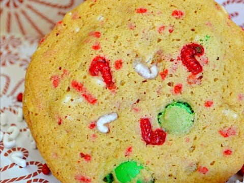 Candy Cane Pudding Cookies