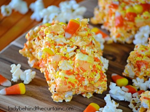 Candy Corn Popcorn Chewy Halloween Bars