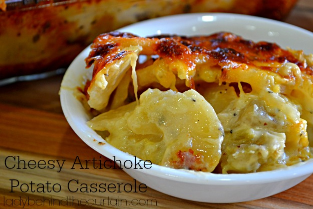 Cheesy Artichoke Potato Casserole