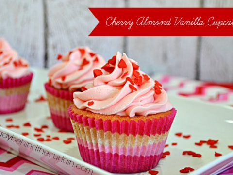 Cherry Almond Vanilla Cupcakes