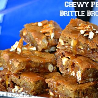 Chewy Peanut Brittle Brownies