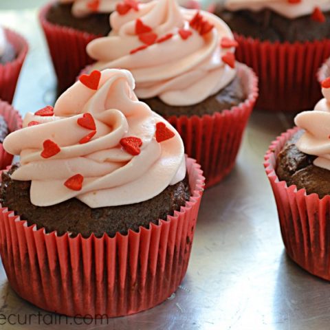 Chocolate Strawberry Cupcakes