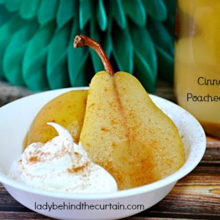 Cinnamon Poached Pears