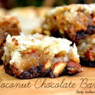 Chocolate Shortbread with Coconut Topping Bars