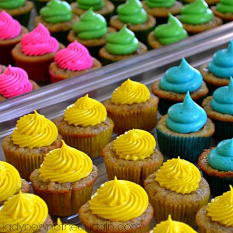 Colorful Mini Hummingbird Cupcakes